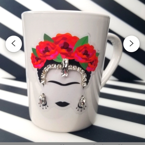 Frida rhinestone bling coffee mug - Picture 1 of 4